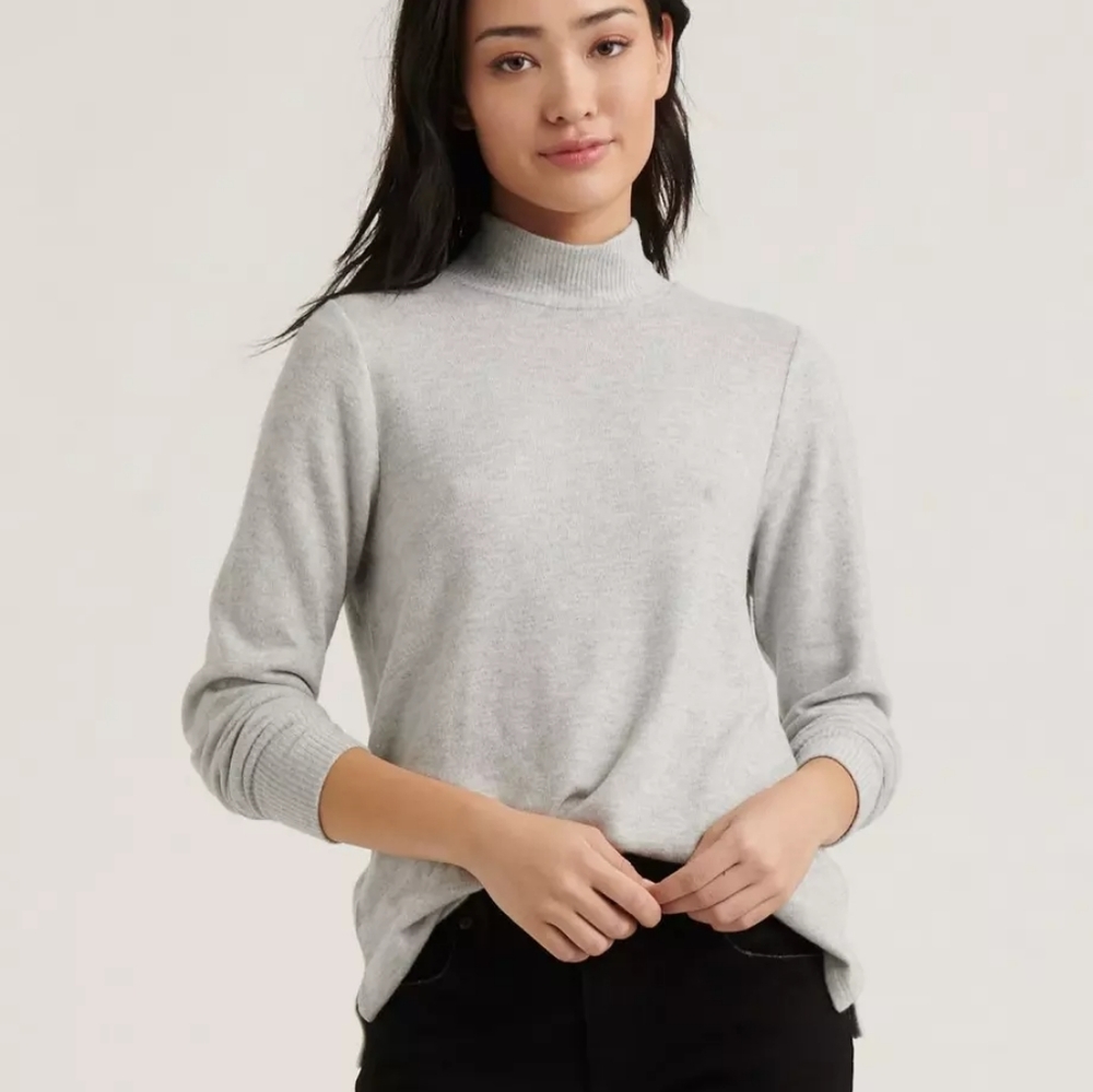 Mock Neck Cloud Jersey Top